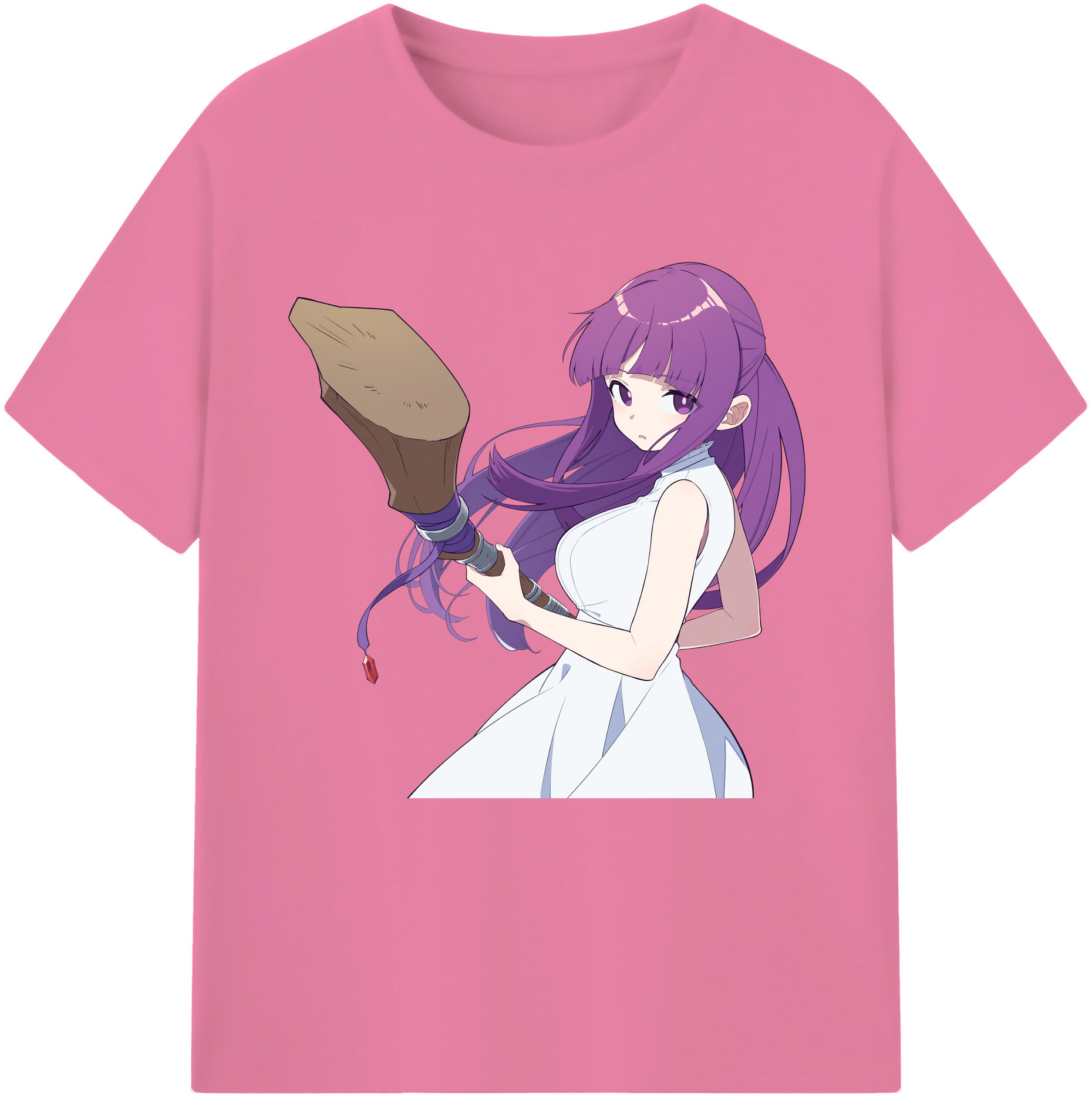 （画像用） 葬送のフリーレン Frieren 綿100％半袖Tシャツ（フロントプリント）